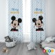 Mickey Mouse ve Mavi Puantiyeler Çocuk Odası Perdesi