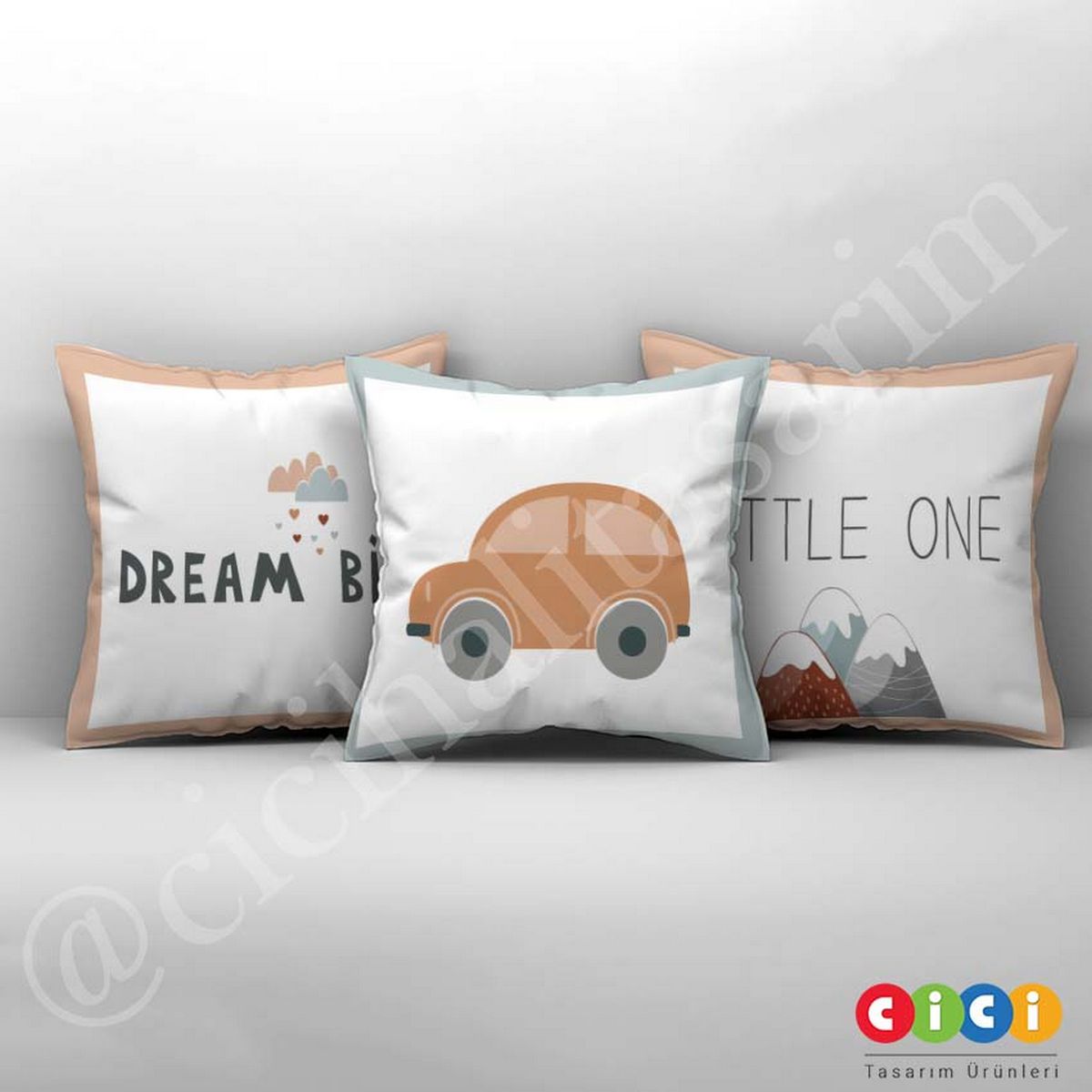 Dream Big Lıttle One Araba Yol Oyun Duvar Tablo