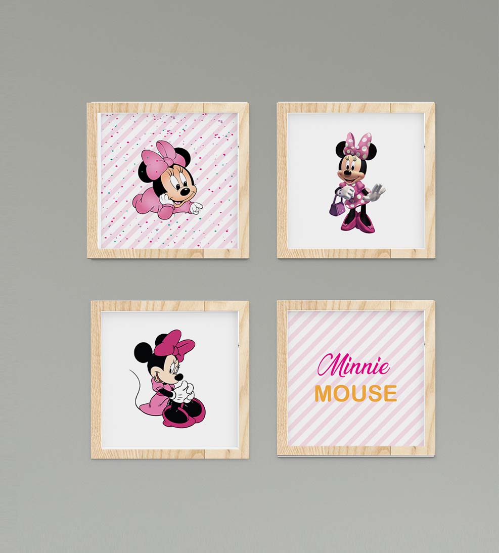 Minnie Mouse ve Puantiyeler Çocuk Odası Abajur