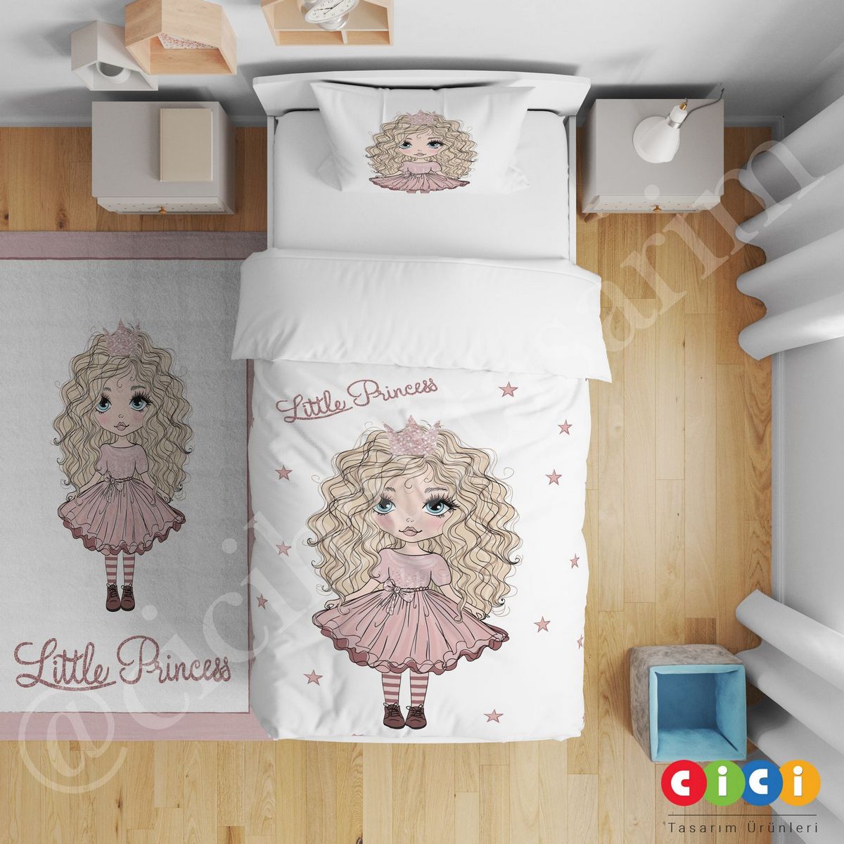 Little Princess ve Yıldızlar Başlık Kılıfı